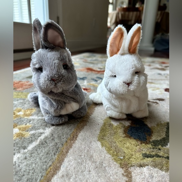 FurReal Friends 6" Plush Newborn Bunny Bundle Of 2  Rabbit Hasbro 2004 - Picture 1 of 5